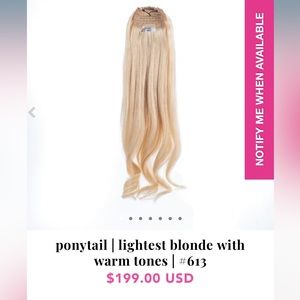Halo light blonde ponytail 18 inches